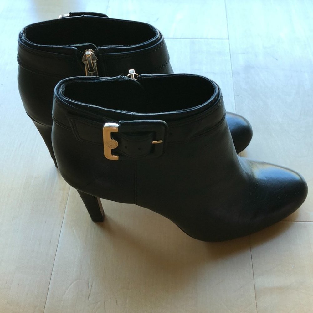 Vince Camuto Genuine Leather High Heel Black Ankel Boots